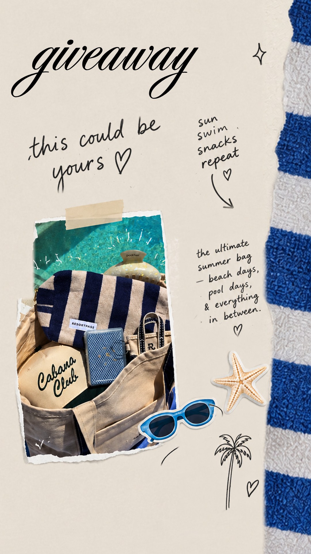 ResortPass Story: giveaway, this could be yours, collage style