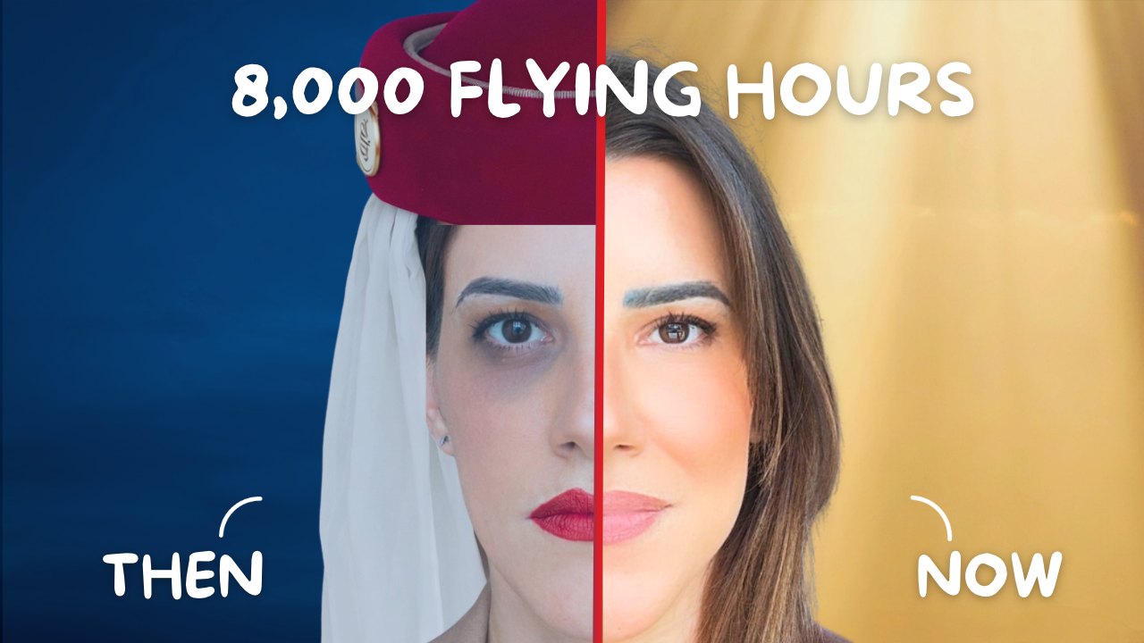 YouTube thumbnail: 8,000 flying hours, then and now