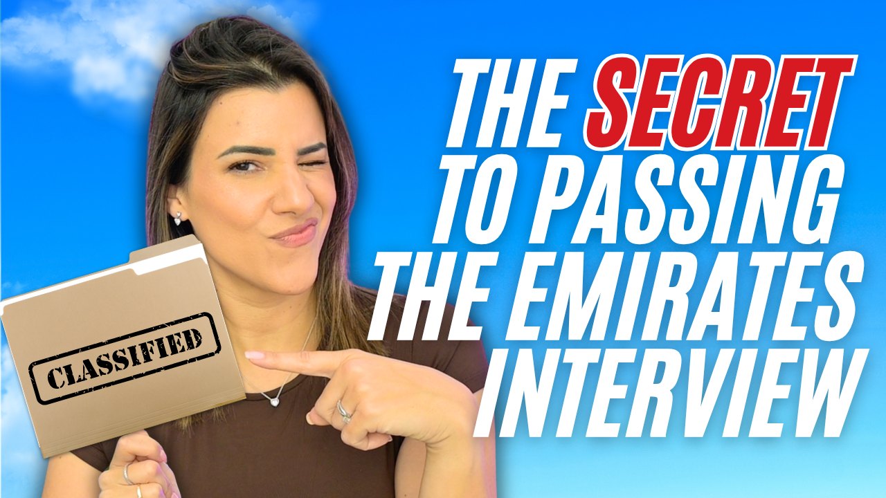 YouTube thumbnail: the secret to passing the Emirates interview