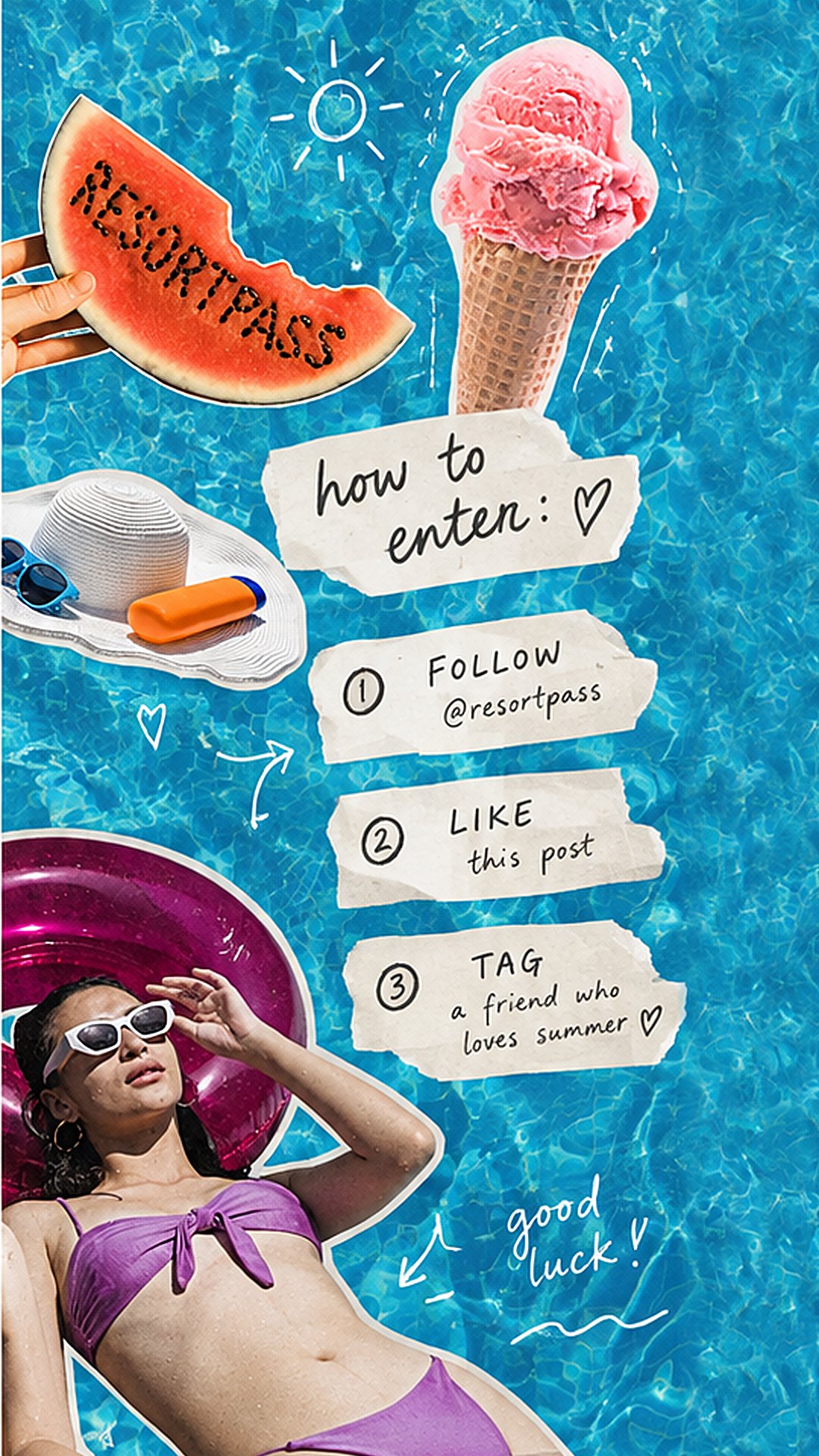 ResortPass Story: how to enter the giveaway