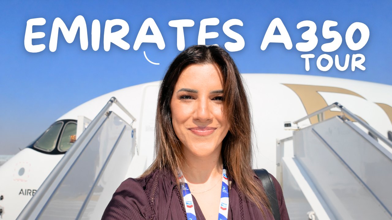 YouTube thumbnail: Emirates A350 tour